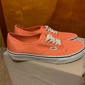 Coral Vans! Women's size 10. Men's size 8.5